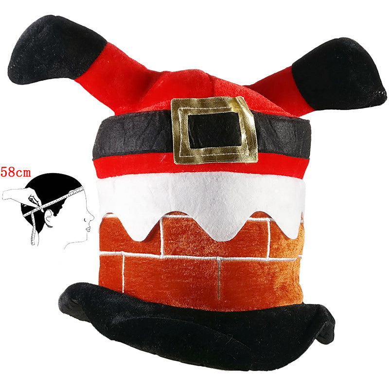 Fancy Christmas Caps Men Women Xmas Trousers Hat Clown