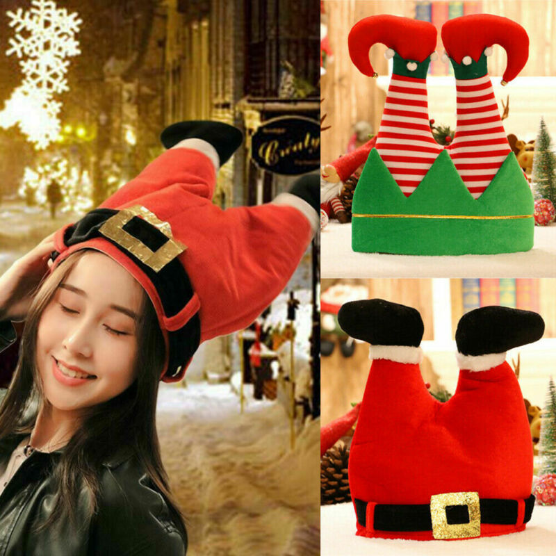 Fancy Christmas Caps Men Women Xmas Trousers Hat Clown