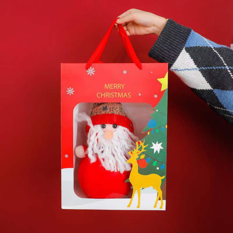 Christmas Window Gift Bag Transparent Window Handbag