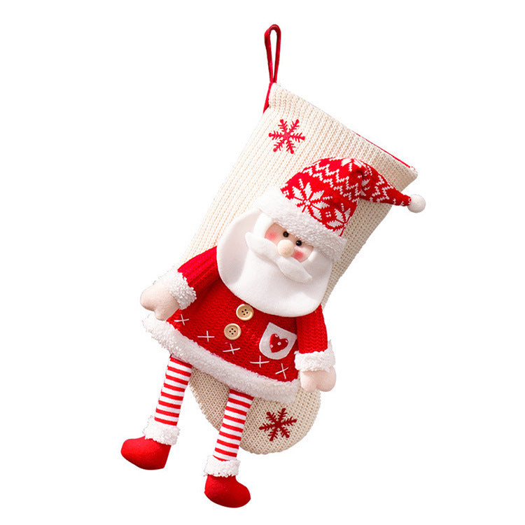 Christmas 3D Snowman Shape Socks Gift Bag