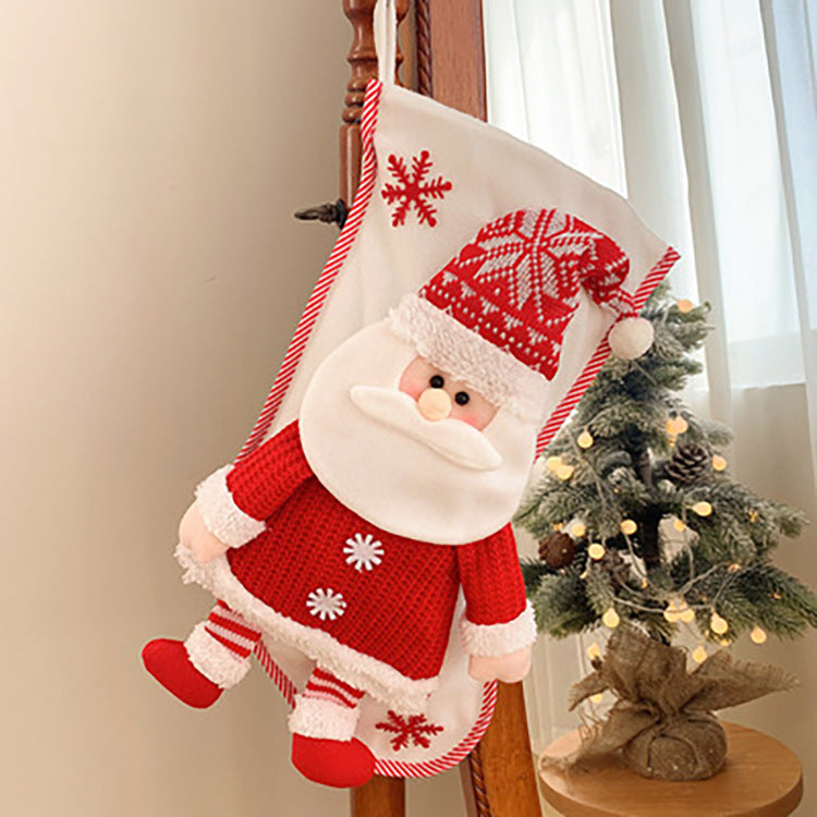 Christmas 3D Snowman Shape Socks Gift Bag