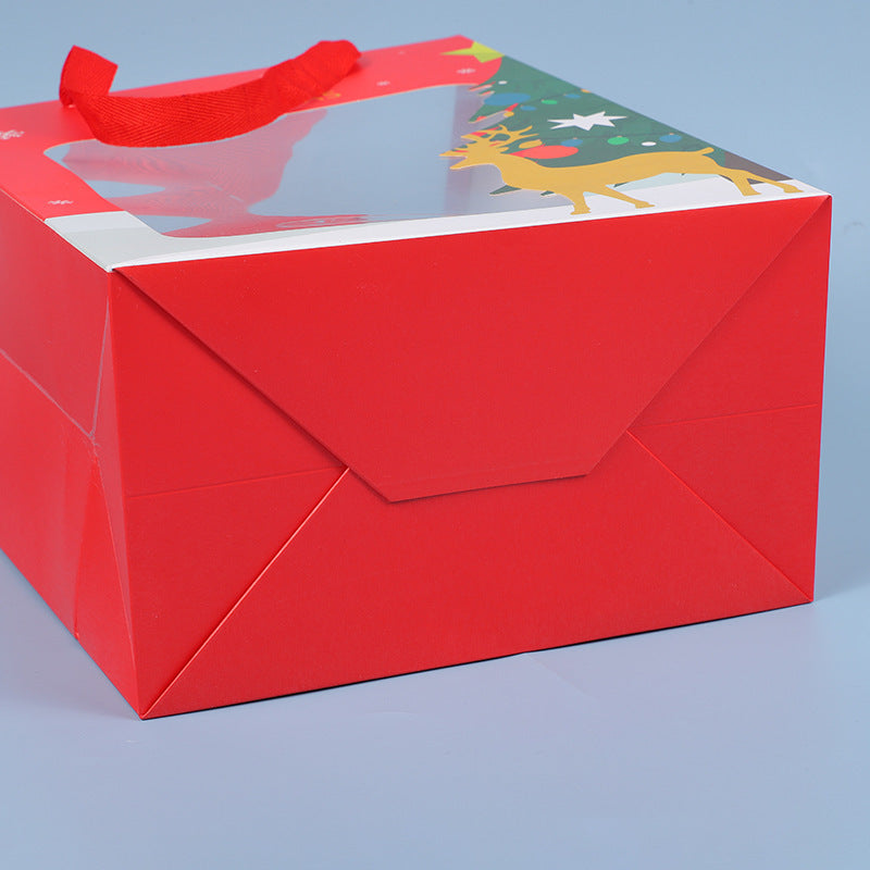 Christmas Window Gift Bag Transparent Window Handbag