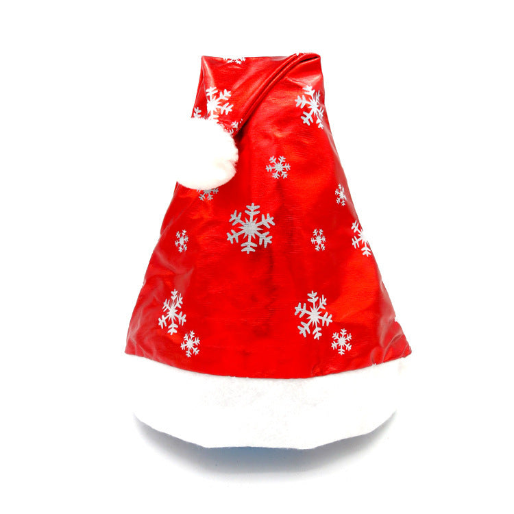 Glossy Silk Christmas Hat Children's Cap Christmas Hat For The Elderly