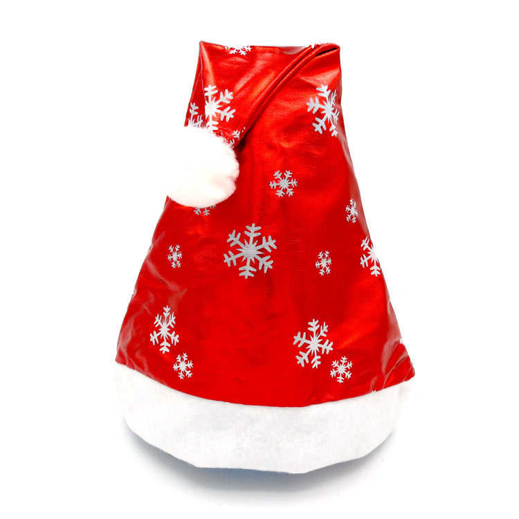 Glossy Silk Christmas Hat Children's Cap Christmas Hat For The Elderly
