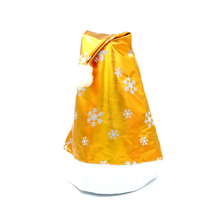 Glossy Silk Christmas Hat Children's Cap Christmas Hat For The Elderly